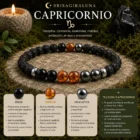 Pulsera Zodiaco Capricornio con Ónix, Ámbar y Hematita