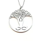 Collar Acero Árbol De La Vida 30 mm Cadena 40+5 Cms