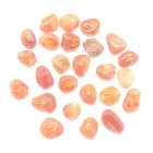 JUEGO DE 24 RUNAS VIKINGAS EN PIEDRA NATURAL DE CARNEOLA
