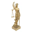 Figura En Resina Diosa De La Justicia 29x8 Cms Aprox Dorado