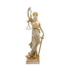 Figura En Resina Diosa De La Justicia 27x7 Cms Aprox Blanco