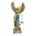 Figura En Resina Diosa De La Justicia Con Alas 29 Cms Apox Color Azul
