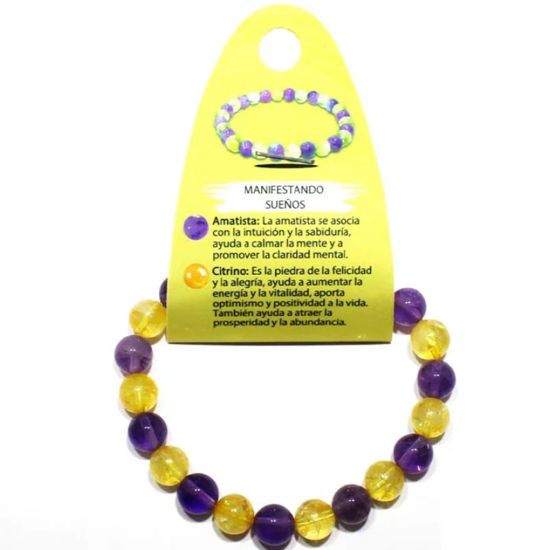 Manifestando Sueños Combinando Amatista Y Citrino 8mm