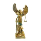 Figura En Resina Diosa De La Justicia Con Alas 25 Cms Apox Color Blanco Crema