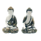 Juego Figura En Resina 2 Uds Buda 10,5 X 6,5 Cms Aprox. Tesela