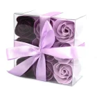 Set de 9 flores de Jabón rosas lavanda 9x9x4 (cm)