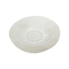 Cuenco Selenita Grabado Estrella y Ojo de la providencia 10 Cms Aprox