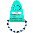 70007 Pulsera Cielos Despejados Combinando Aguamarina y Agata Azul 6 mm