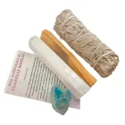 Kit Limpieza Y Claridad Mental : Atado Salvia , Palo Santo, Apatito y barra de Selenita