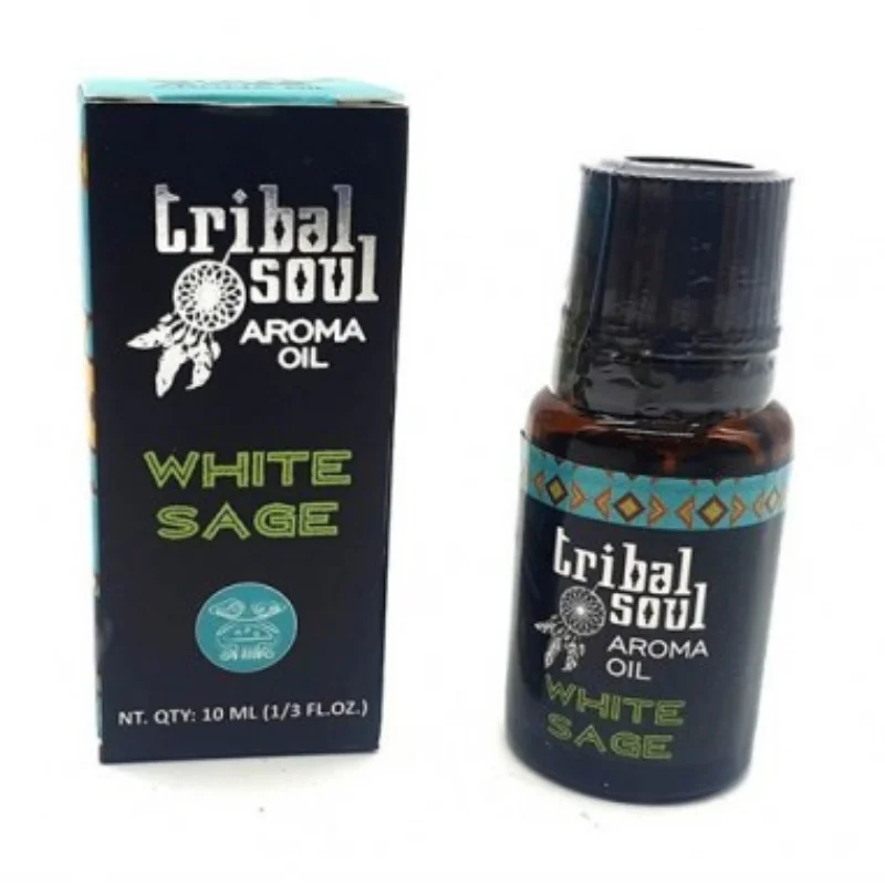 BOTE 10 ML ACEITE ESENCIAL ORGÁNICO MARCA TRIBAL SOUL: SALVIA BLANCA (AMBIENTADOR)