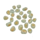 JUEGO DE 24 RUNAS VIKINGAS EN PIEDRA NATURAL DE AMAZONITA