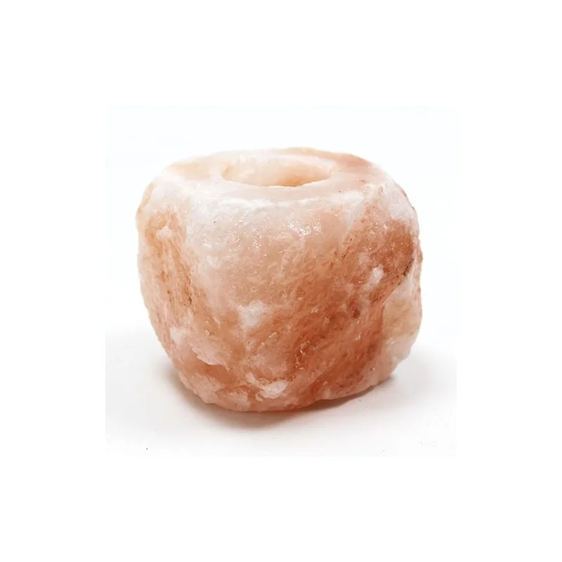 SOPORTE VELA DE SAL HIMALAYA - NATURAL 700 - 1000 gr. PORTAVELAS