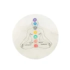 Plato Selenita Grabado 7 Chakras Meditacion 9-10 Cms Aprox