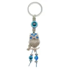 Llavero Metal Ojo Turco Búho y Cristal