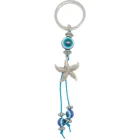 Llavero Metal Ojo Turco Y Estrella De Mar
