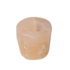 Porta Vela Portavela Selenita Naranja 8 Cms Aprox