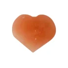 Selenita Naranja Forma Corazón 7.5 Cms Aprox