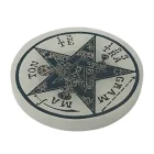 Plato Selenita Grabado Tetragramaton 10 Cms Aprox