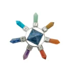 Generador De Energía 7 Chakras Y Pirámide Central Lapis Lázuli 8 Cms Aprox