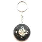 Llavero Orgonita Y Mineral Turmalina 42 mm
