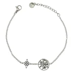 Pulsera Acero Con Dije Nudo De Bruja y Tetragramaton 3