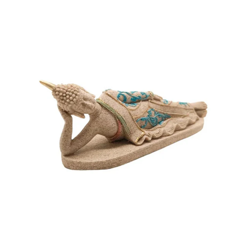 Figura En Resina Buda Tumbado 22 X 6 Cms Aprox.