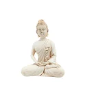 Figura En Resina Buda 10 Cms Aprox En Color Blanco c