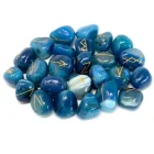 JUEGO DE 24 RUNAS VIKINGAS EN PIEDRA NATURAL DE Onix azul