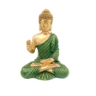 Figura Buda En Resina 23 Cms Aprox Color Verde