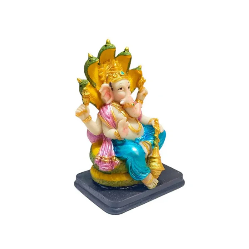Figura Ganesha En Resina 13 Cms Aprox Cobra