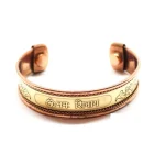Pulsera Cobre Con Imán Grabado Om Namah Shiva