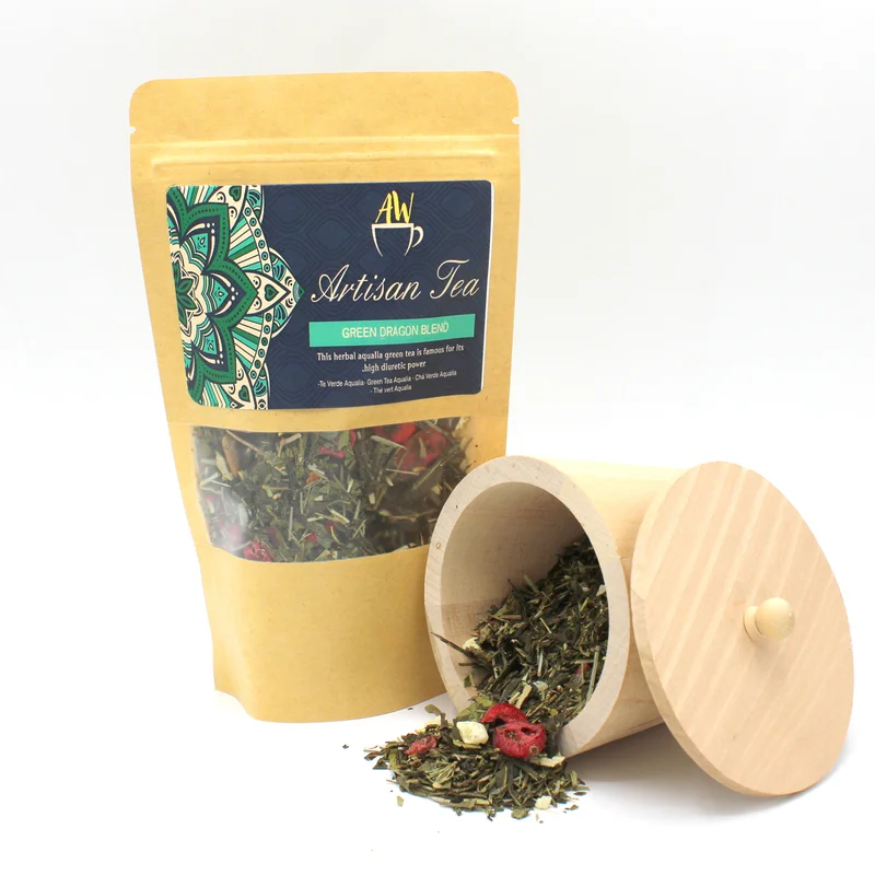 Mezcla TÉ VERDE de dragón verde de 50 g. Depurativo, digestivo. BOLSA GRANDE 50 g. ARTESANO