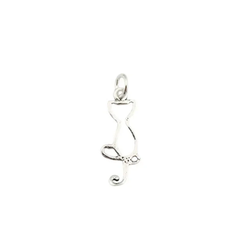 Colgante De Plata 925 Gato 20 mm