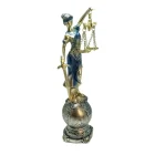 Figura En Resina Diosa De La Justicia 23.5 Cms Aprox Azul