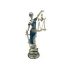 Figura En Resina Diosa De La Justicia 18.5 Cms Aprox Azul