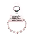 Pulsera Amor Propio Y Pureza Combinando Cuarzo Rosa Y Cuarzo Blanco 6mm.