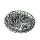 Porta Incienso Arból De La Vida En Resina 9,5 Cms Aprox En Color Plata