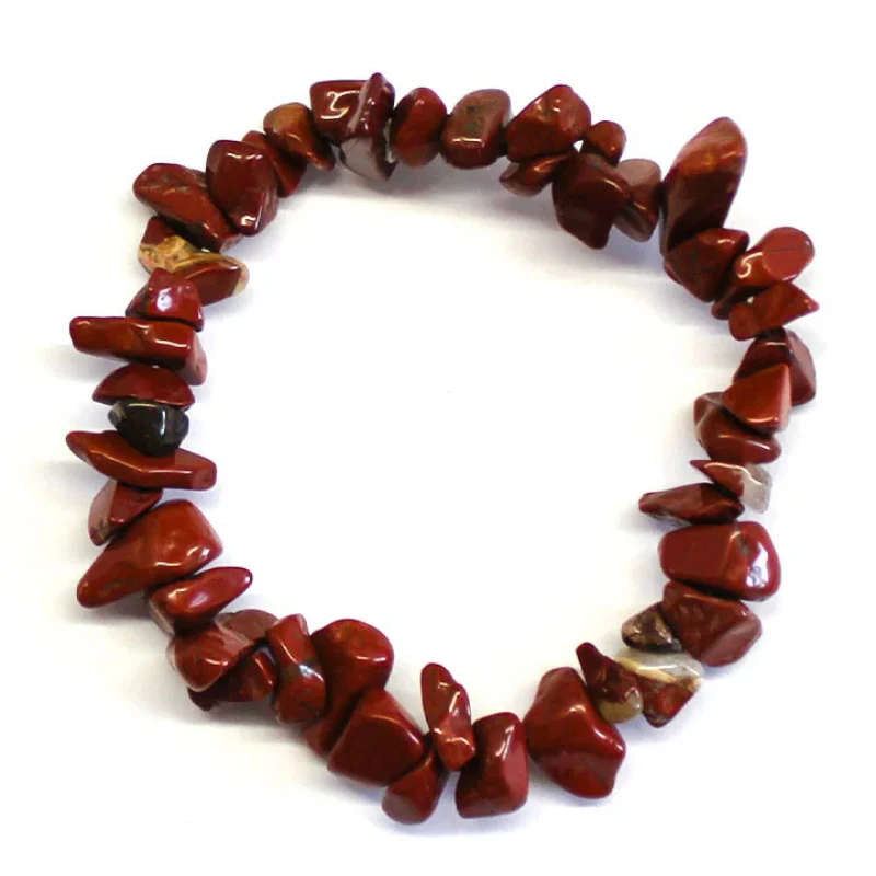 Pulsera Chips Jaspe Rojo