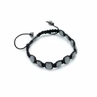 Pulsera Magnética Hematites Shamballa Cuadrado