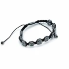 Pulsera Magnetica Hematites Shamballa Hexágono Calaveras