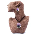 CONJUNTO Flores Prensadas ORGONITA.Arbol De La Vida Lavanda