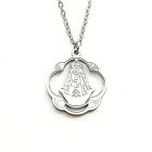 Collar Acero Virgen Del Rocio 15 mm Cadena 40+5 Cms