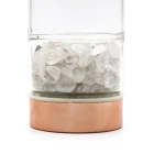 Botella de Cristal para Infusión de Te Oro Rosa. Cuarzo Roca . 23,8 x 6,3 (cm). 500 ML