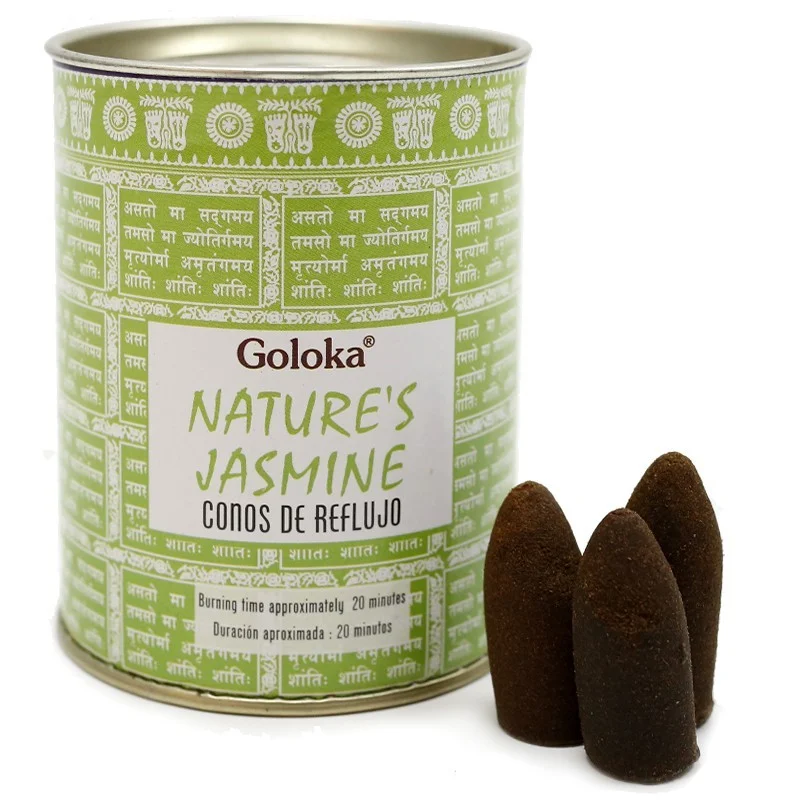 PACKS 18 CONOS INCIENSO REFLUJO GOLOKA JAZMÍN DELICIOSO