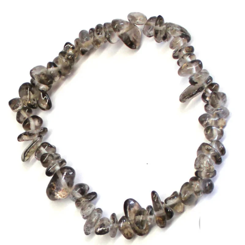 Pulsera de Chips de Cuarzo Ahumado