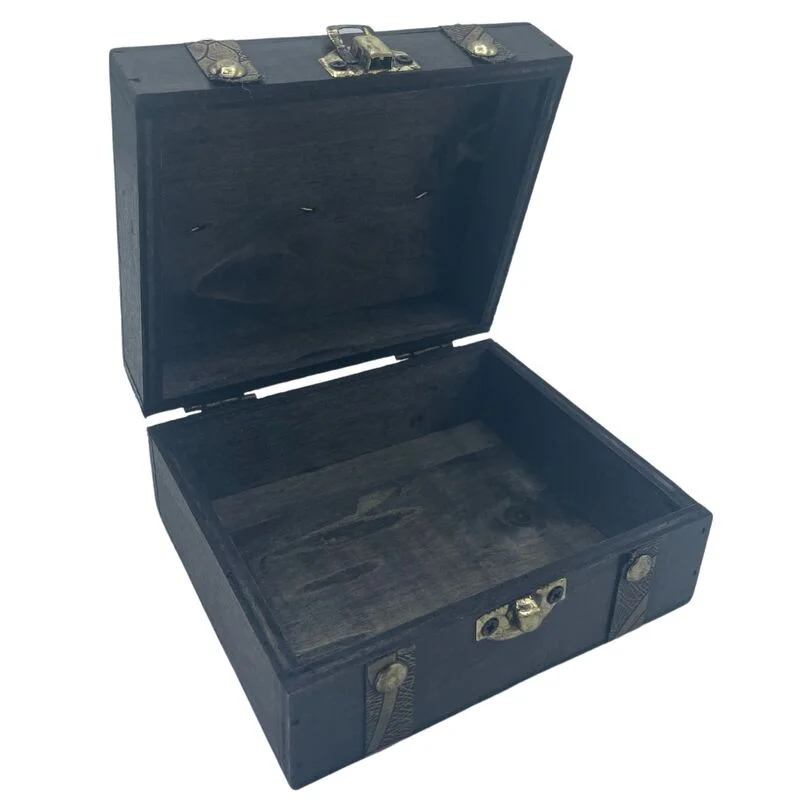 COFRE DEL TESORO VIKINGO mediano gris. 13x5,8x11 (cm)