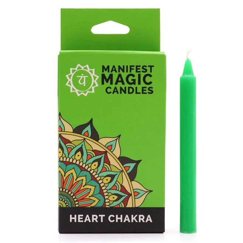 Velas Mágicas de Manifestación Verde Chakra Corazón Velas Mágicas de Manifestación Verde Chakra Corazón