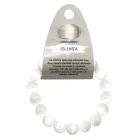 Pulsera Piedra Natural Selenita 11 mm. BLANCO NATURAL