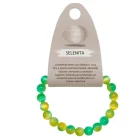 Pulsera Pulsera Piedra Selenita Bicolor 8 mm AMARILLO Y VERDE
