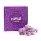 Luces LED Encantadas con Piedras Preciosas Amatista